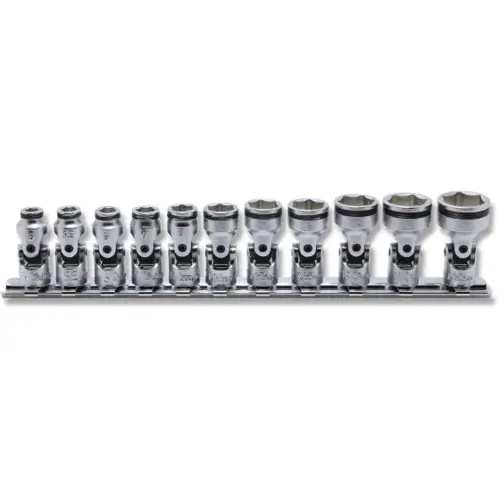 1/4 Sq. Dr. Universal NUT GRIP Socket Set, 5mm-15mm - 11 pieces 1/4 Sq. Dr. Universal NUT GRIP Socket Set, 5mm-15mm - 11 pieces