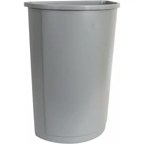 Rubbermaid 21 Gal Gray Half-Round Trash Can Rubbermaid 21 Gal Gray Half-Round Trash Can