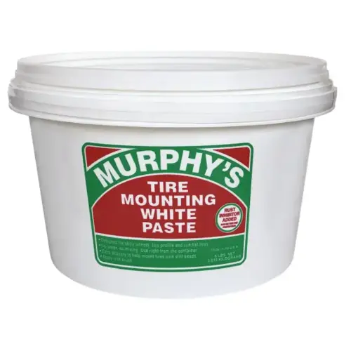 Murphy's Tire Mounting White Paste with Rust Inhibitor 8lb Low Profile Pail Murphy's Tire Mounting White Paste with Rust Inhibitor 8lb Low Profile Pail