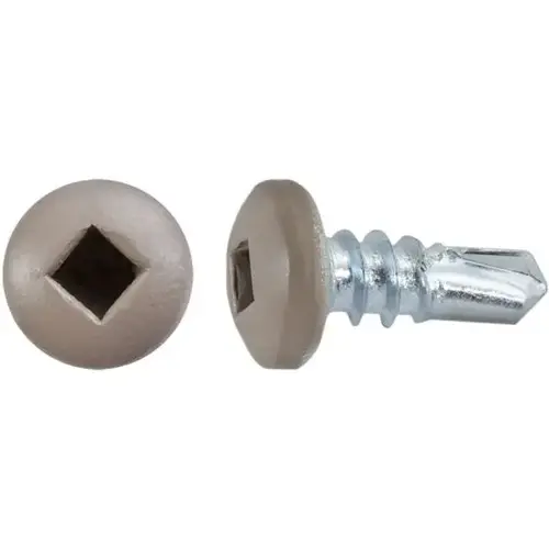 #10 X 1/2" SQUARE PAN SELF-DRILLING TEK ZINC TAN PAINTED HEAD #10 X 1/2" SQUARE PAN SELF-DRILLING TEK ZINC TAN PAINTED HEAD