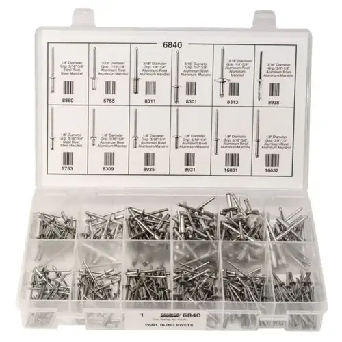 PAN-L BLIND RIVETS QUIK-SELECT KIT PAN-L BLIND RIVETS QUIK-SELECT KIT