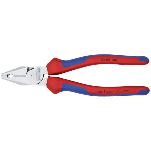 High Leverage Combination Pliers, 7.25", Comfort Grip, Chrome Plated High Leverage Combination Pliers, 7.25", Comfort Grip, Chrome Plated