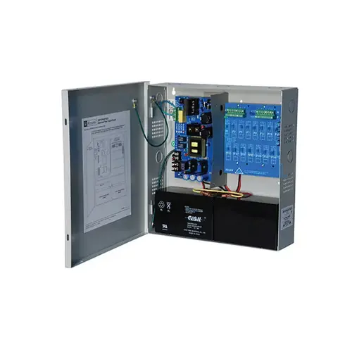 Supervised Power Supply/Charger, 115VAC 60Hz at 1.45A Input, 16 PTC Protected 24VDC at 2.5A Outputs, 10A Max Output, Grey Enclosure Supervised Power Supply/Charger, 115VAC 60Hz at 1.45A Input, 16 PTC Protected 24VDC at 2.5A Outputs, 10A Max Output, Grey Enclosure