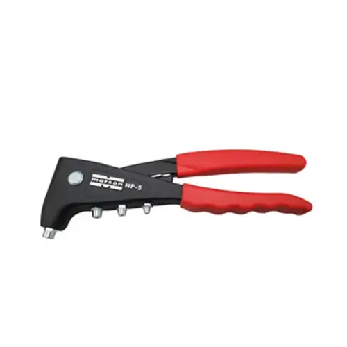 Ergonomic hand-held riveter for up to 3/16" blind rivets in all alloys Ergonomic hand-held riveter for up to 3/16" blind rivets in all alloys