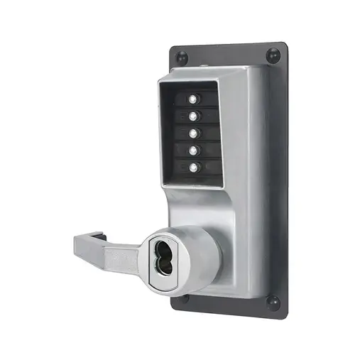 LP1000 Series Mechanical Pushbutton Exit Trim, Satin Chrome LP1000 Series Mechanical Pushbutton Exit Trim, Satin Chrome