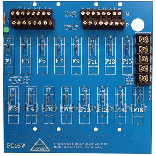 Power Distribution Module, 12/24VDC up to 10A Input, 16 PTC Outputs up to 28VAC/DC Power Distribution Module, 12/24VDC up to 10A Input, 16 PTC Outputs up to 28VAC/DC