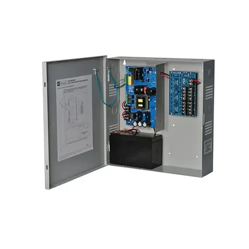 Supervised Power Supply/Charger, 115VAC 60Hz at 1.45A Input, 8 PTC Protected 12VDC at 2.5A Outputs, 10A Max Output, Grey Enclosure Supervised Power Supply/Charger, 115VAC 60Hz at 1.45A Input, 8 PTC Protected 12VDC at 2.5A Outputs, 10A Max Output, Grey Enclosure