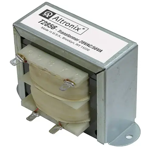 AC Transformer, 115VAC 50/60Hz at 0.5A Input, 28VAC/56VA at 2A Supply Current