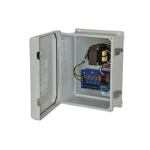 AC Outdoor Power Supply/Charger, 115VAC 50/60Hz at 2A or 220VAC 50/60Hz at 1A Input, 24/28VAC at 7.25A Max Output, Weather Resistant Grey Enclosure AC Outdoor Power Supply/Charger, 115VAC 50/60Hz at 2A or 220VAC 50/60Hz at 1A Input, 24/28VAC at 7.25A Max Output, Weather Resistant Grey Enclosure