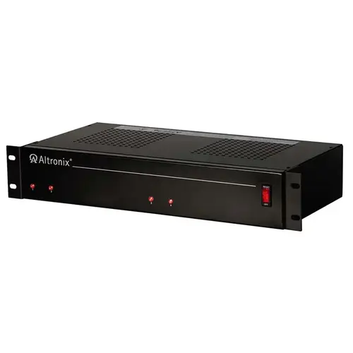 Rack Mount Power Supply, 115VAC 60 Hz, 3.74A. at 12VDC or 6.26A. at 24VDC, 12/24VDC at 4.5A per Channel of 4 Outputs, 2A Max per Output Rack Mount Power Supply, 115VAC 60 Hz, 3.74A. at 12VDC or 6.26A. at 24VDC, 12/24VDC at 4.5A per Channel of 4 Outputs, 2A Max per Output