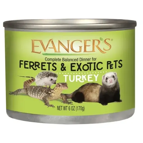 Evanger's Turkey Dinner for Ferrets & Exotic Pets 6 oz. Can Evanger's Turkey Dinner for Ferrets & Exotic Pets 6 oz. Can