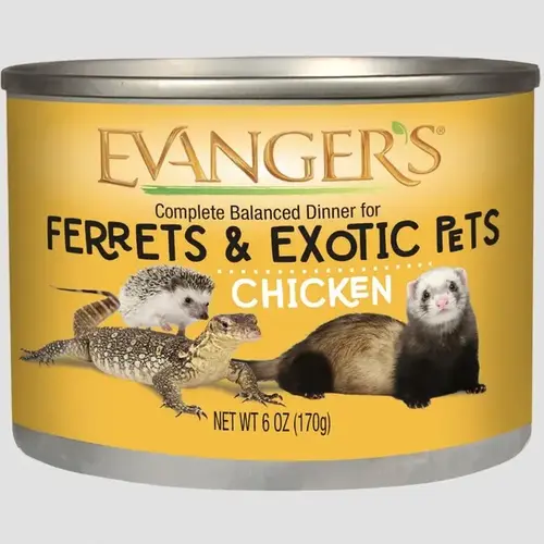 Evanger's Chicken Dinner for Ferrets & Exotic Pets 6 oz. Can Evanger's Chicken Dinner for Ferrets & Exotic Pets 6 oz. Can