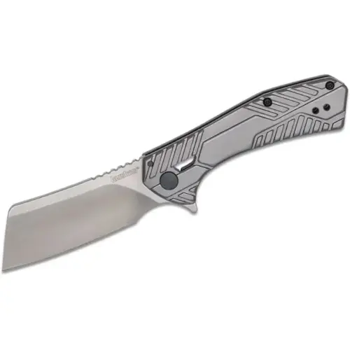 Static Manual Frame Lock Cleaver Blade EDC Folding Pocket Knife - Gray Static Manual Frame Lock Cleaver Blade EDC Folding Pocket Knife - Gray