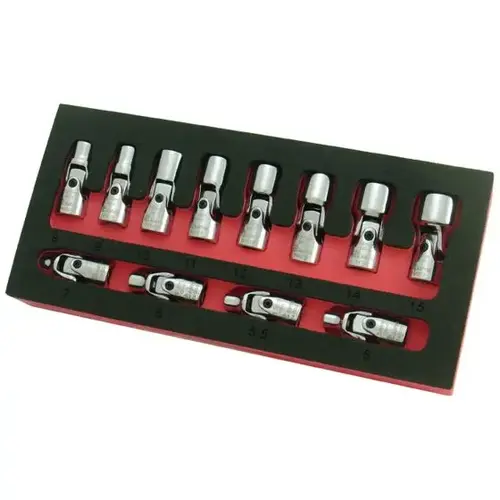 12pc. 1/4" Drive Flex Socket Set - 6 Point - Metric 12pc. 1/4" Drive Flex Socket Set - 6 Point - Metric