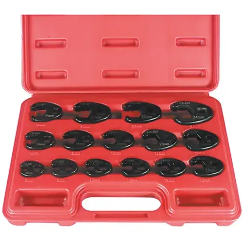 15PC METRIC FLARE CROWFOOT WRENCH SET 8MM-24MM 15PC METRIC FLARE CROWFOOT WRENCH SET 8MM-24MM