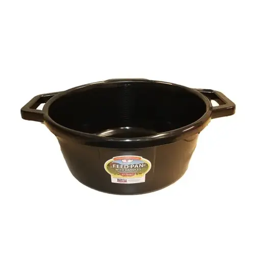 22 Qt Feed Pan w/ Handles - Black 22 Qt Feed Pan w/ Handles - Black