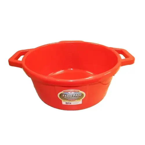 22 Qt Feed Pan w/ Handles - Red 22 Qt Feed Pan w/ Handles - Red