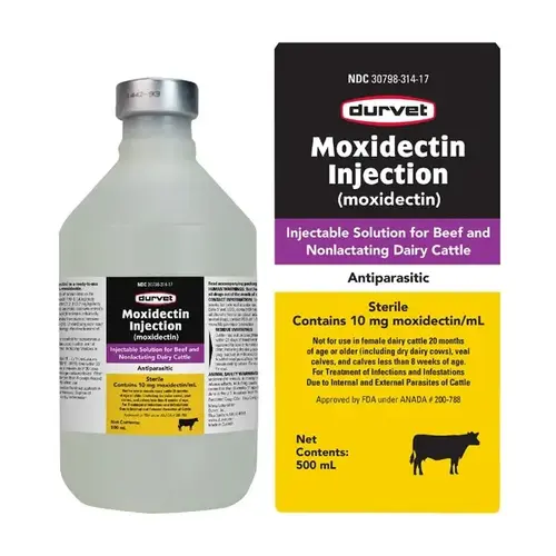 Moxidectin Injection - 500 mL Vial Moxidectin Injection - 500 mL Vial
