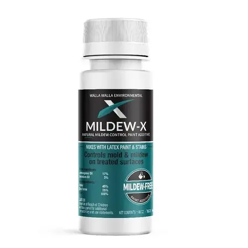 Mildew-X Natural Mildewcide Paint Additive - 1.66 oz (1-Gal) Mildew-X Natural Mildewcide Paint Additive - 1.66 oz (1-Gal)