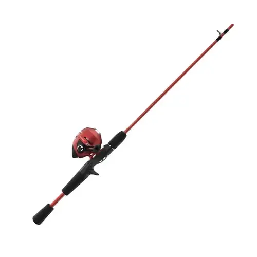 Zebco 202 Slingshot Spincast Combo 5 ft-6" Medium-Light - Red Zebco 202 Slingshot Spincast Combo 5 ft-6" Medium-Light - Red