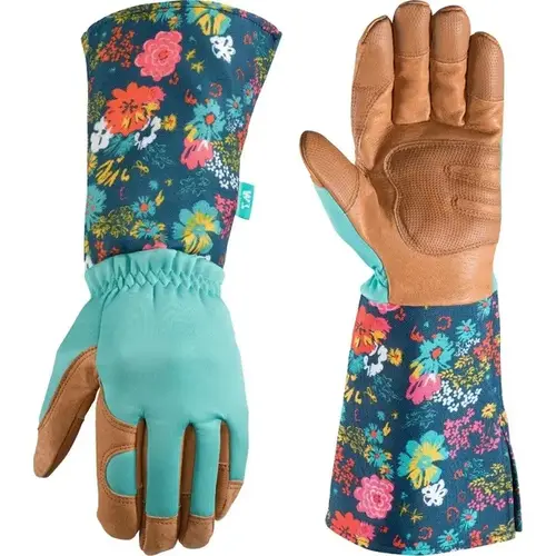 Women's Rosetender Grain Leather Gauntlet Cuff - Large / Multicolor Women's Rosetender Grain Leather Gauntlet Cuff - Large / Multicolor