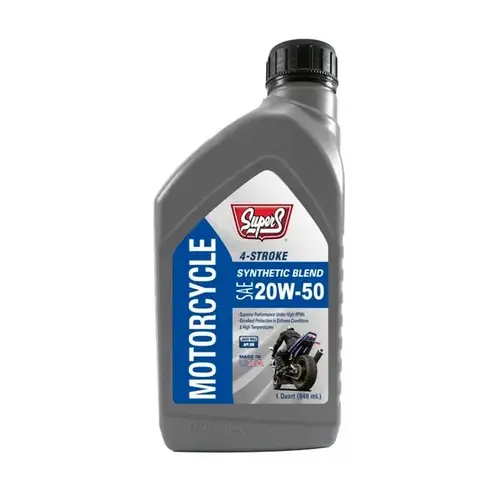 Super S 4-Cycle 20W-50 JASO MA2/SL Motorcycle Oil - 1 QT Super S 4-Cycle 20W-50 JASO MA2/SL Motorcycle Oil - 1 QT