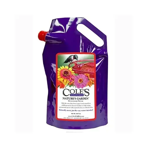 Cole's Nature's Garden Hummingbird Nectar - 48 oz Easy Pour Pouch Cole's Nature's Garden Hummingbird Nectar - 48 oz Easy Pour Pouch