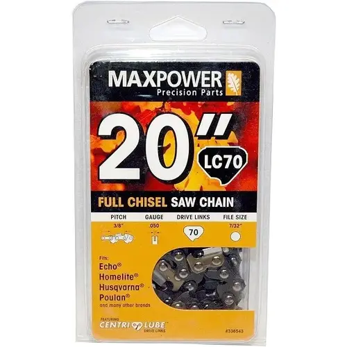 MaxPower 20" Chainsaw Chain for Echo, HomeLite, Husqvarna, Poulan, & More MaxPower 20" Chainsaw Chain for Echo, HomeLite, Husqvarna, Poulan, & More