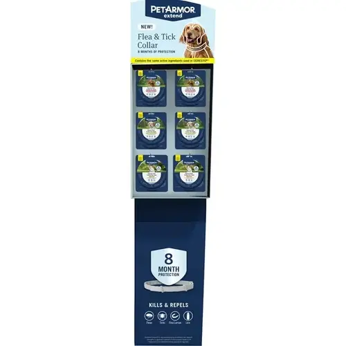 PetArmor Extend Flea & Tick Collar Floor Display - 12 pcs PetArmor Extend Flea & Tick Collar Floor Display - 12 pcs