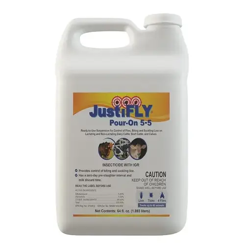Justifly Pour-On 5-5 - 0.5 Gallons Justifly Pour-On 5-5 - 0.5 Gallons