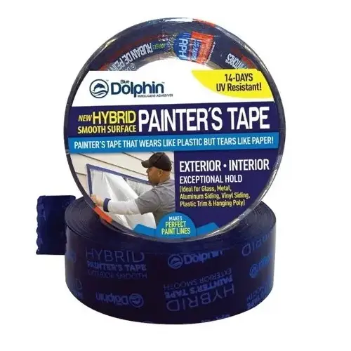 Blue Dolphin Hybrid Interior Exterior Smooth Surface Tape 2" x 45 yds Blue Dolphin Hybrid Interior Exterior Smooth Surface Tape 2" x 45 yds