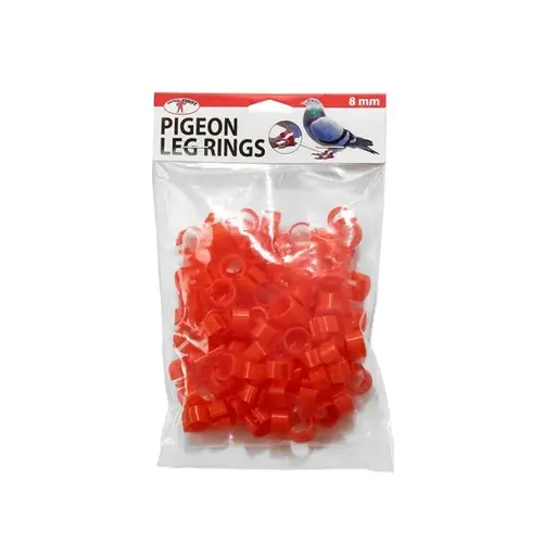 Plastic Pigeon Leg Rings - Red Plastic Pigeon Leg Rings - Red