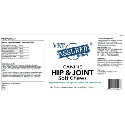 Vet Assured Canine Hip & Joint Soft Chews Vet Assured Canine Hip & Joint Soft Chews
