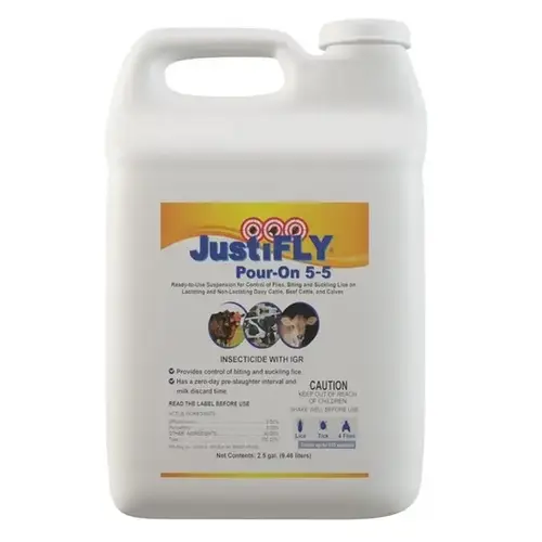 Justifly Pour-On 5-5 - 2.5 Gallons Justifly Pour-On 5-5 - 2.5 Gallons