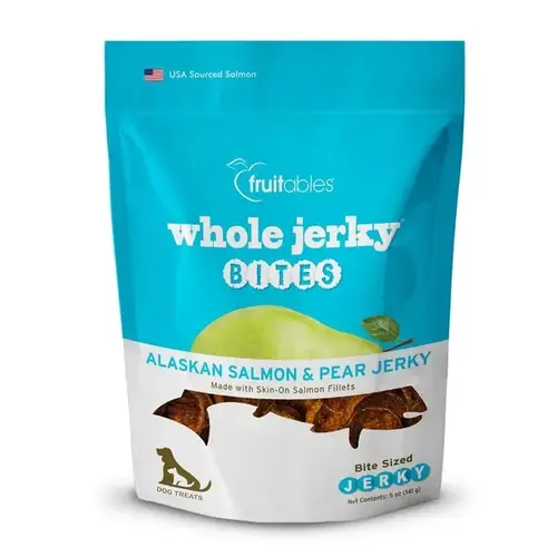 Whole Jerky Bites Alaskan Salmon & Pear Jerky - 5 oz Whole Jerky Bites Alaskan Salmon & Pear Jerky - 5 oz