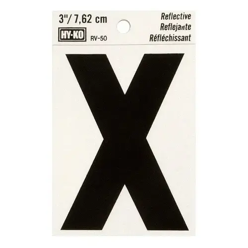 3" Reflective Letter X 3" Reflective Letter X