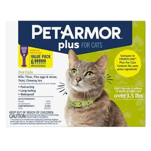PetArmor Plus Flea & Tick Topical for Cats over 1.5 lbs PetArmor Plus Flea & Tick Topical for Cats over 1.5 lbs