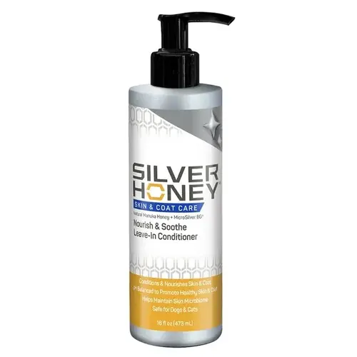 Silver Honey Skin & Coat Care Nourish & Soothe Leave-In Conditioner 16 fl oz (473mL) Pump Bottle Silver Honey Skin & Coat Care Nourish & Soothe Leave-In Conditioner 16 fl oz (473mL) Pump Bottle