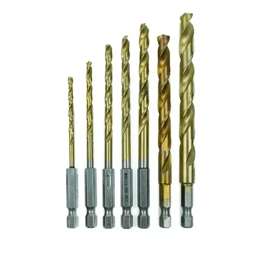 7-pc Titanium Hex Drill Set 7-pc Titanium Hex Drill Set