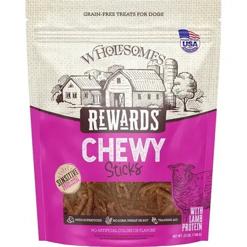 Wholesomes Rewards Chewy Sticks Lamb - 25 oz Wholesomes Rewards Chewy Sticks Lamb - 25 oz