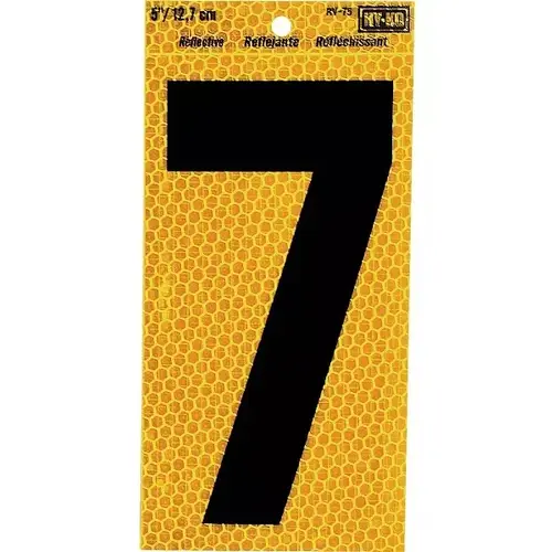 Yellow Reflective Number 7 - 5" Yellow Reflective Number 7 - 5"