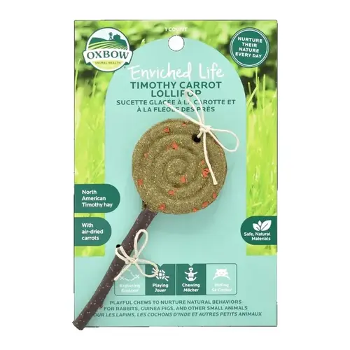 Oxbow Enriched Life Timothy Carrot Lollipop Oxbow Enriched Life Timothy Carrot Lollipop