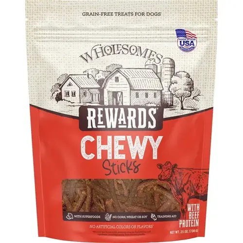 Wholesome Rewards Chewy Sticks Beef - 25 oz Wholesome Rewards Chewy Sticks Beef - 25 oz