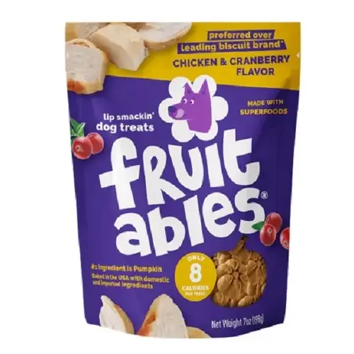 Fruitables Baked Chicken & Cranberry Treats for Dogs - 7 oz Fruitables Baked Chicken & Cranberry Treats for Dogs - 7 oz