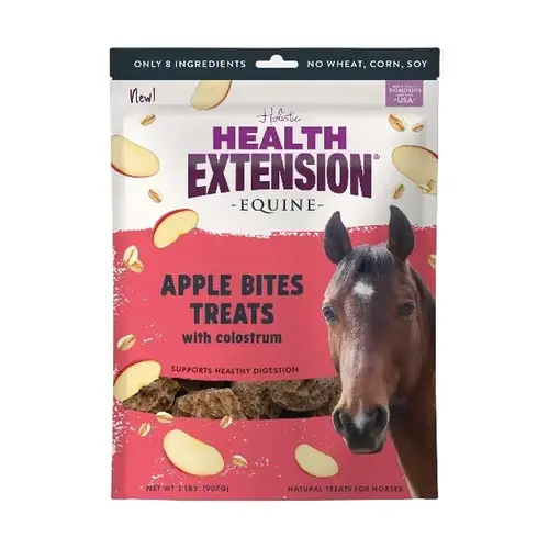 Health Extension Apple Bites w/ Colostrum Equine Treats - 2 lbs Bag Health Extension Apple Bites w/ Colostrum Equine Treats - 2 lbs Bag