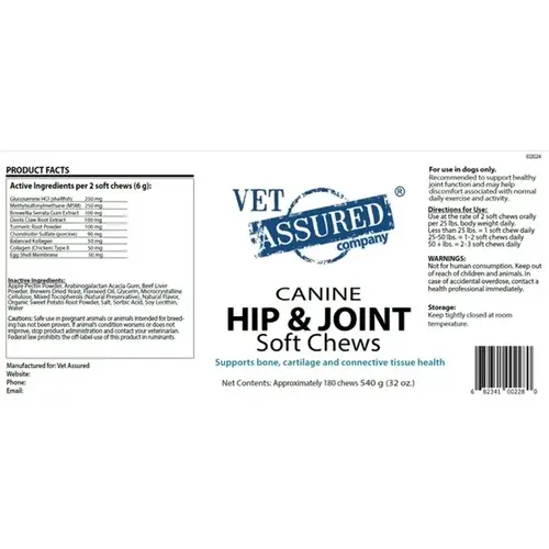 Vet Assured Canine Hip & Joint Soft Chews Vet Assured Canine Hip & Joint Soft Chews