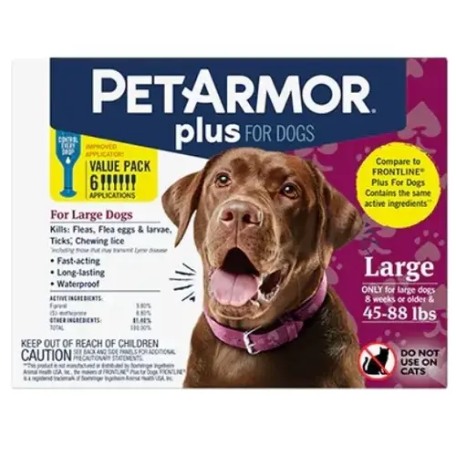 PetArmor Plus Flea & Tick Topical for Dogs 45-88 lbs PetArmor Plus Flea & Tick Topical for Dogs 45-88 lbs