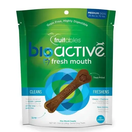 Fruitables Bioactive Fresh Mouth Chews for Medium-Sized Dogs Fruitables Bioactive Fresh Mouth Chews for Medium-Sized Dogs