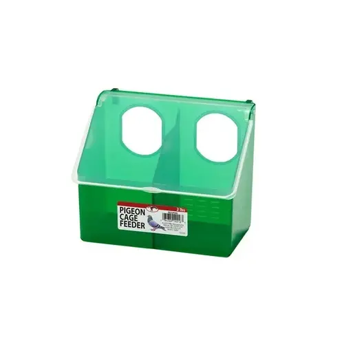 Economical Pigeon Cage Feeder 2-Holes - Holds 2 lbs of feed Economical Pigeon Cage Feeder 2-Holes - Holds 2 lbs of feed