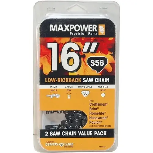 MaxPower 16" Chainsaw Chain for Crafstman, Echo, Poulan, & More MaxPower 16" Chainsaw Chain for Crafstman, Echo, Poulan, & More